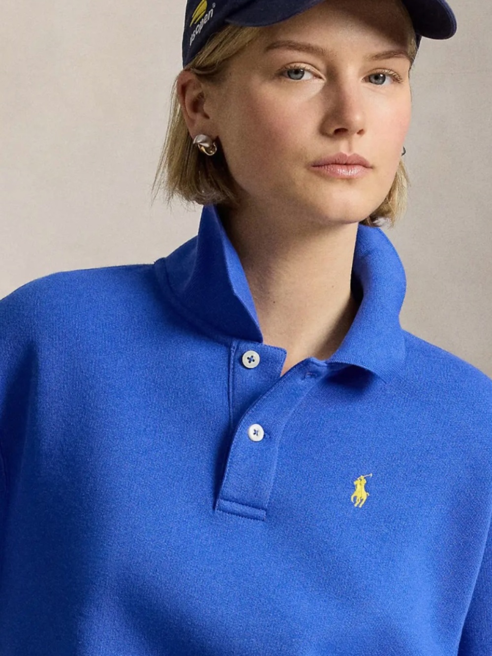 Women's US Open Arctic Fleece Long Sleeve Polo Polo Ralph Lauren S NWT